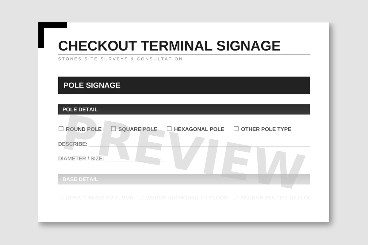 Checkout Signage
