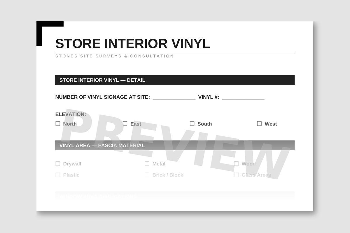 Store Interior Vinyl