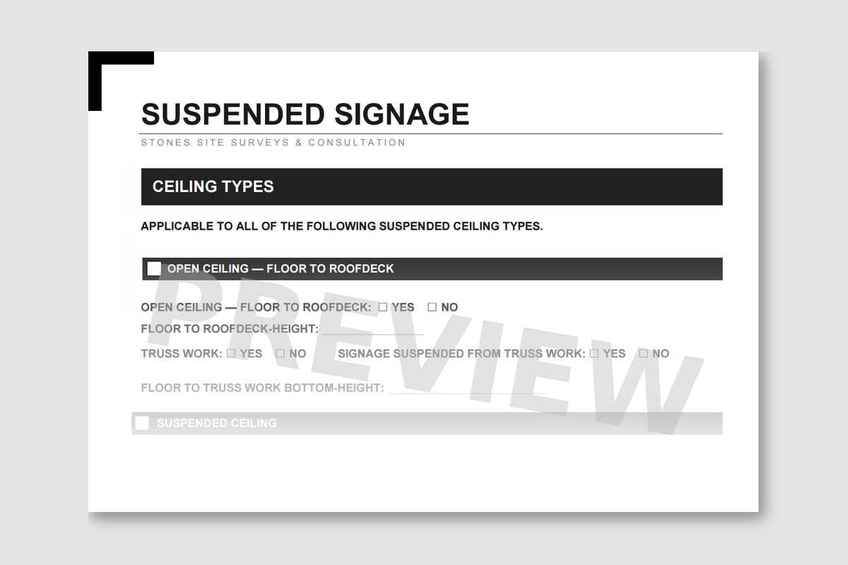 Suspended Signage