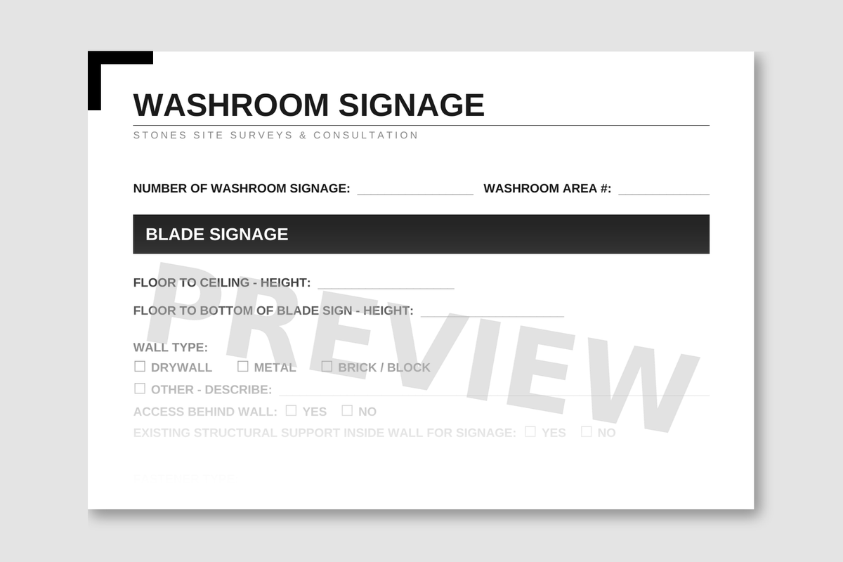 Washroom Signage
