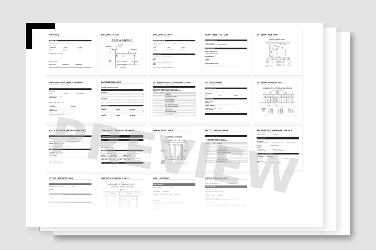Full Package: Complete Exterior/Interior Survey Templates