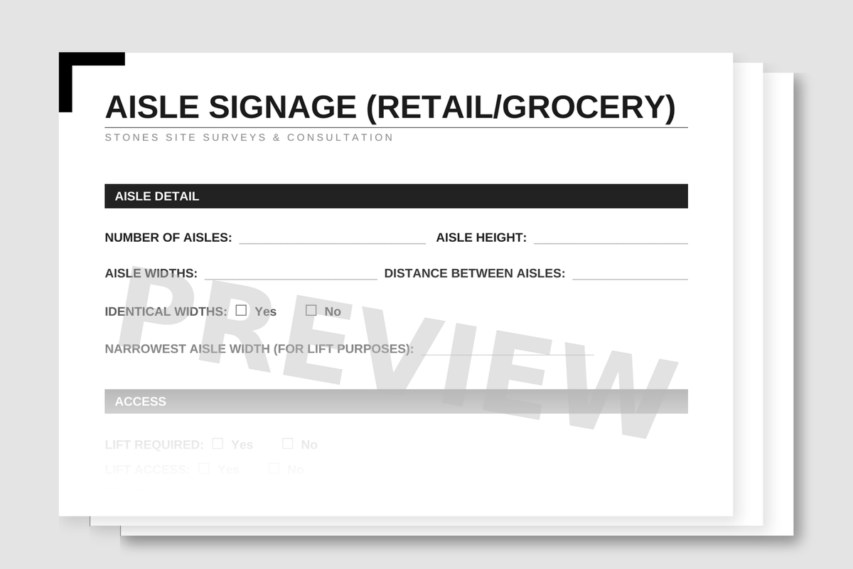 Complete Interior Survey Template Package